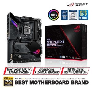 Motherboard Asus ROG MAXIMUS XII HERO WIFI Z490 LGA1200 Intel ICELAKE