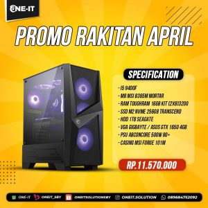 PC Rakitan I5 9400f | GTX 1650 4GB | Ram 16 GB | SSD 256 GB