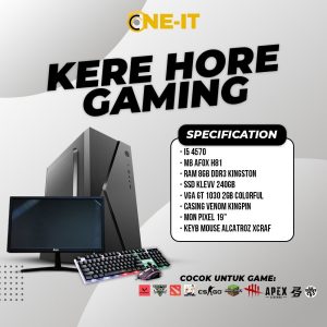 PC RAKITAN I5 2400 | GT 1030 | RAM 8 GB DDR3 | SSD 120GB | MONITOR KBM