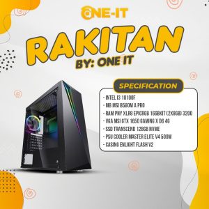 PC RAKITAN I3 10100F | GTX 1650 | RAM 16 GB | SSD 128 GB nvme