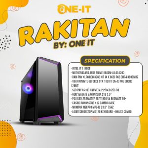 PC RAKITAN I7 11700F | GTX 1050Ti | RAM 32GB | SSD 256GB | Monitor KBM