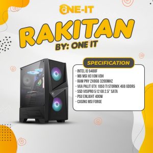 PC RAKITAN INTEL I5 9400F | GTX 1050 Ti | RAM 16 GB | SSD 512 GB