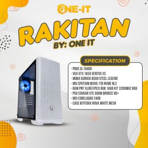 PC RAKITAN i5 10400 | GTX 1650 | RAM 16 GB | SSD 1 TB | LC 240