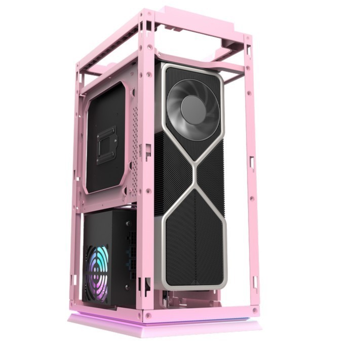 CASE DARKFLASH DLH21 PINK LUXURY ITX PC GAMING CHASSIS - Gambar 5
