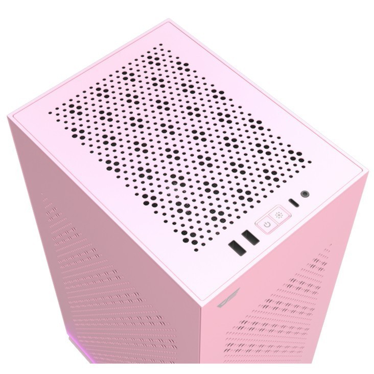 CASE DARKFLASH DLH21 PINK LUXURY ITX PC GAMING CHASSIS - Gambar 4