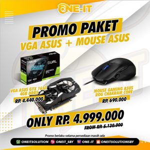 PROMO PAKET HARDWARE | ASUS DUAL GTX 1650 4GB GDDR5 | ROG CHAKRAM CORE