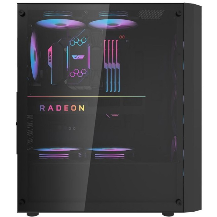 CASE DARKFLASH DK351 BLACK ATX TEMPERED GLASS PC GAMING CHASSIS - Gambar 5