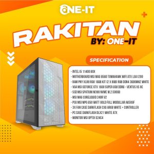 PC RAKITAN INTEL I5 11400 | GTX 1660S | RAM 16GB | SSD 500GB |MONITOR