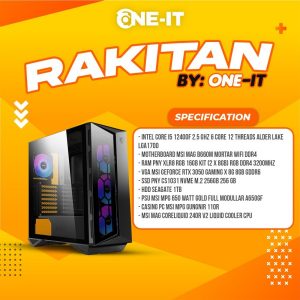 PC RAKITAN i5 12400F | RTX 3050 | RAM 16 GB | SSD 256 GB | HDD 1 TB