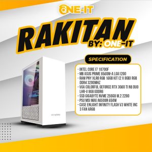 PC RAKITAN i7 10700F | RTX 3060 Ti | RAM 16 GB | SSD 256 GB