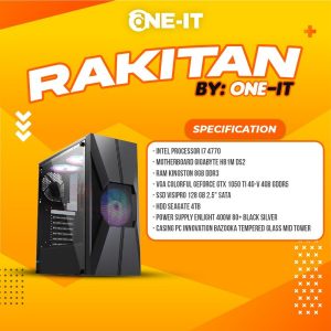 PC RAKITAN I7 4770 | GTX 1050 Ti | RAM 8 GB | SSD 128 GB | HDD 4 TB