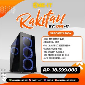 PC RAKITAN Intel i5 10400 | RTX 3060 Ti | RAM 8 GB | SSD 256 GB