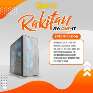PC RAKITAN i5 11400 | ASUS GeForce GTX 1650 | RAM 16 GB | SSD 500 GB