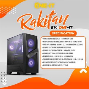 PC RAKITAN i5 12600K | MSI GeForce RTX 2060 | RAM 16 GB | Monitor