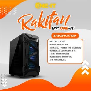 PC RAKITAN i7 10700F | MSI GeForce RTX 2060 | RAM 16 GB | SSD 1 TB