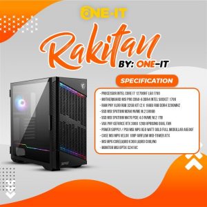 PC RAKITAN i7 12700KF | PNY GeForce RTX 3060 | RAM 32 GB | Monitor