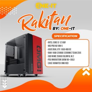 PC RAKITAN i3 12100F | GTX 1650 | RAM 16GB 3200Mhz | SSD 256GB NVME