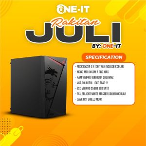 PC RAKITAN Ryzen 3 4100 | 1050 ti | RAM 8GB | SSD 256GB