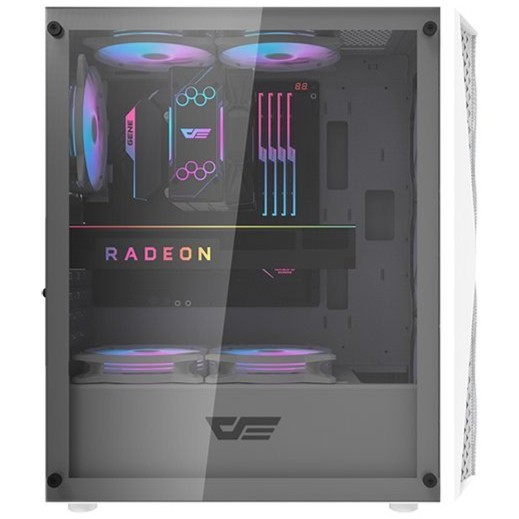 CASE DARKFLASH DK352 WHITE ATX TEMPERED GLASS PC GAMING CASING - Gambar 3