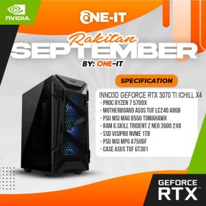 PC RAKITAN GeForce RTX 3070 TI | 7 5700X | RAM 16GB | SSD 1TB