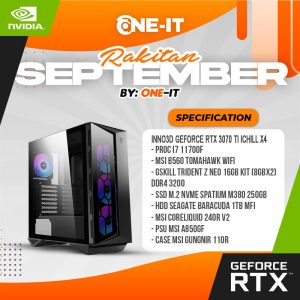 PC RAKITAN GeForce RTX 3070 TI | i7 11700F | RAM 16GB | SSD 250GB