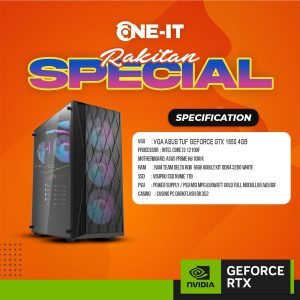PC RAKITAN GeForce GTX 1650 | i3 12100F | RAM 16GB 3200 | SSD 1TB NVME