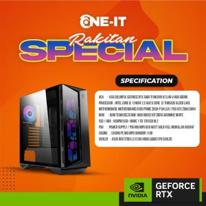 PC RAKITAN GeForce RTX 3060 Ti | i5 12400F | RAM 16GB | SSD 1TB