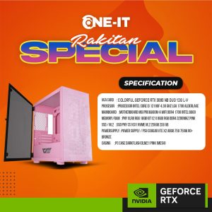 PC RAKITAN GeForce RTX 3060 | i3 12100F | RAM 16GB | SSD 256GB