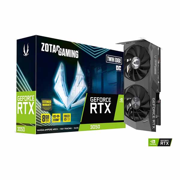 VGA ZOTAC GAMING GeForce RTX 3050 Twin Edge OC 8G 8GB GDDR6