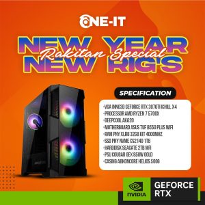 PC RAKITAN GEFORCE RTX 3070Ti | 7 5700X | 32GB | SSD 1TB