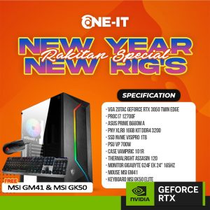 PC RAKITAN GeForce RTX 3050 | I7 12700F | 16GB | SSD 1TB