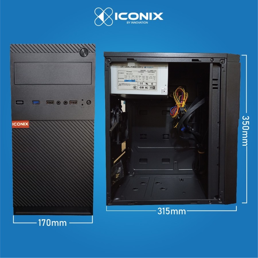 CASE ICONIX CANCER FREE PSU 500W CASING PC Komputer - Gambar 5