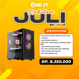 PC RAKITAN GeForce GTX 1650 | I3 12100F | RAM 16GB | SSD 512GB