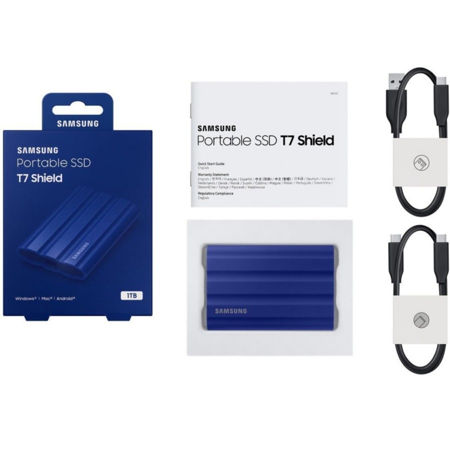 PORTABLE SSD EXTERNAL SAMSUNG T7 SHIELD 1TB BLUE - Gambar 5