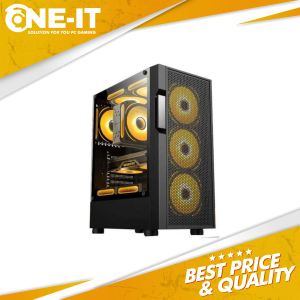 Casing Infinity NEBULA V7 Tempered Glass ATX BLACK Include 3 FAN