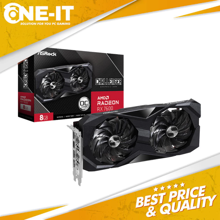 VGA ASRock Radeon RX 7600 8GB Challenger OC