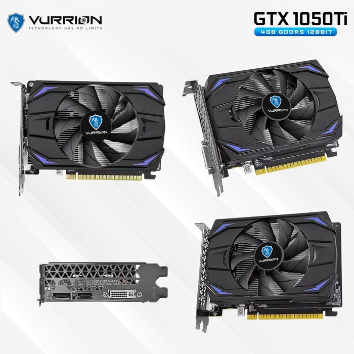VGA VURRION GTX 1050 TI 4GB GDDR5 128 BIT BLACK SINGLE FAN - Gambar 3