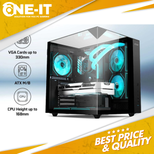 CASE ENLIGHT EN Z10 ATX TG Black ENZ10 CASING PC KOMPUTER no fan