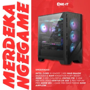 PC Workstation + Gaming | RTX 3060 12GB | Render Ngebut, Game Rata Kanan!