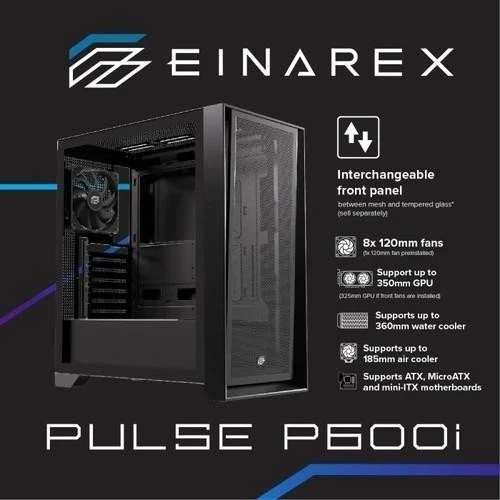 Case Einarex P600i ATX Mesh Casing Komputer PC - Gambar 3