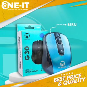 Mouse PROFFTECH G30 2.4Ghz 1600DPI Optical Wireless SILENT Biru
