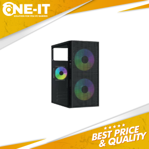 Case ARTHUR M-ATX Include PSU 500Watt & 2 Fan RGB Casing PC Gaming Komputer