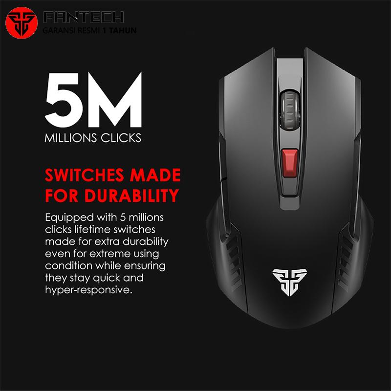 Fantech RAIGOR II WG10 Mouse Wireless Gaming Red - Gambar 2