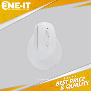 Rexus Clif QV-260 Vertical Gaming Mouse – Wireless Dual Mode Bluetooth + 2.4GHz, Ergonomic, 2400 DPI White