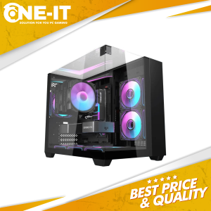 DARKFLASH TH285M BLACK MICRO ATX MINI TOWER PC CASE CASING GAMING CHASSIS