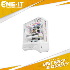 darkFlash DY460 ATX Case White Full A-RGB 4 Fan | Gaming Tempered Glass