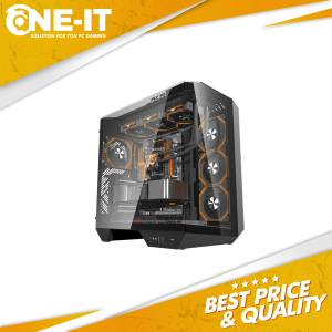 darkFlash DY470 ATX Case Black 3 Side Glass | Type-C | Back-Connect Ready