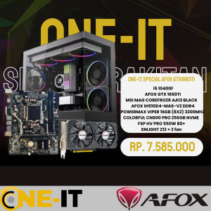PC Gaming i5 10400F | GTX 1660Ti 6GB | 16GB RAM | NVMe 256GB | Siap Streaming & Editing