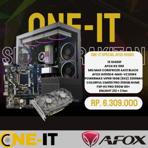 PC Gaming i5 10400F | RX 580 8GB | 16GB RAM | NVMe 256GB | Hemat & Powerful