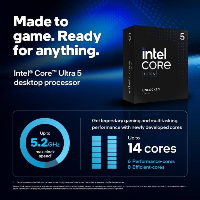 Processor Intel Core Ultra 5 245KF Arrow Lake LGA1851 14 Core 5.2GHz - Gambar 2